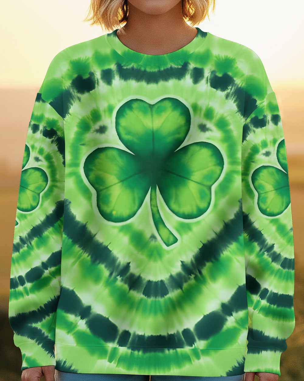 SHAMROCK GREEN COLOR PATRICK'S DAY ALL OVER PRINT - TYQY3012253