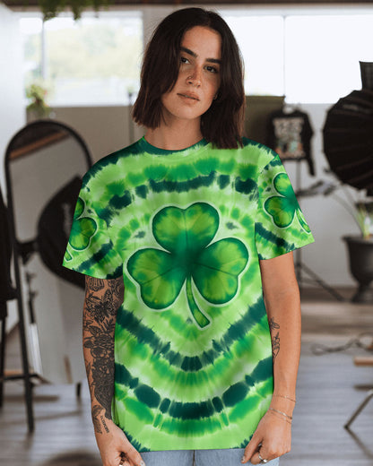 SHAMROCK GREEN COLOR PATRICK'S DAY ALL OVER PRINT - TYQY3012253