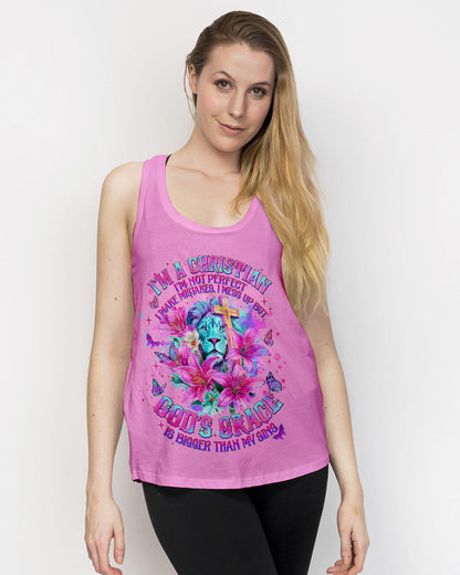 God's Grace Is Bigger Than My Sins Lion Lilies Women's All Over Print Shirt  - Tlnt2709251