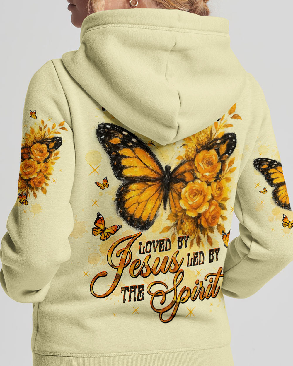 Blessed By God Loved By Jesus Butterfly Women's All Over Print Shirt - Tltw2509254