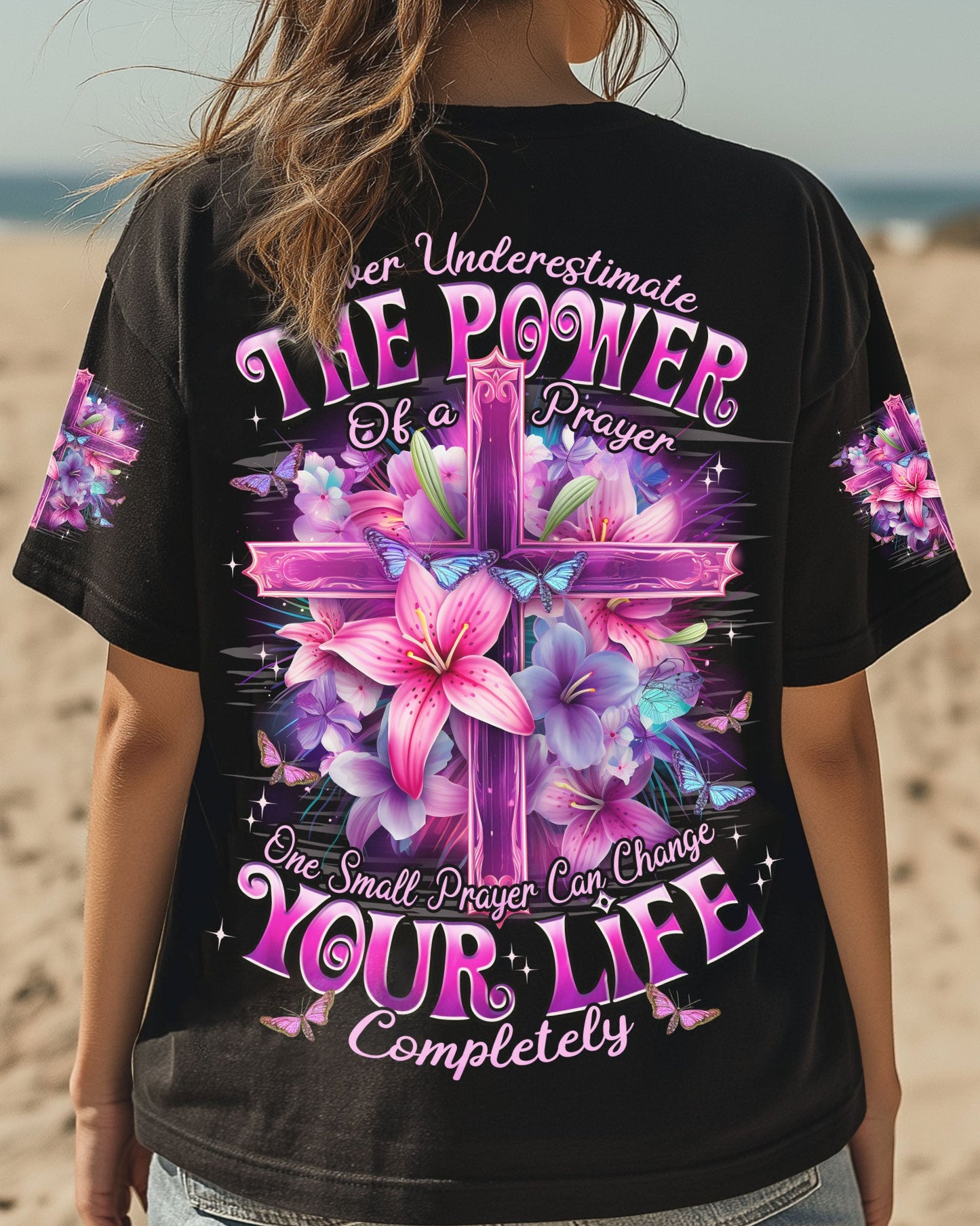 Never Underestimate The Power Of A Prayer Women's All Over Print Shirt - Typq2409253