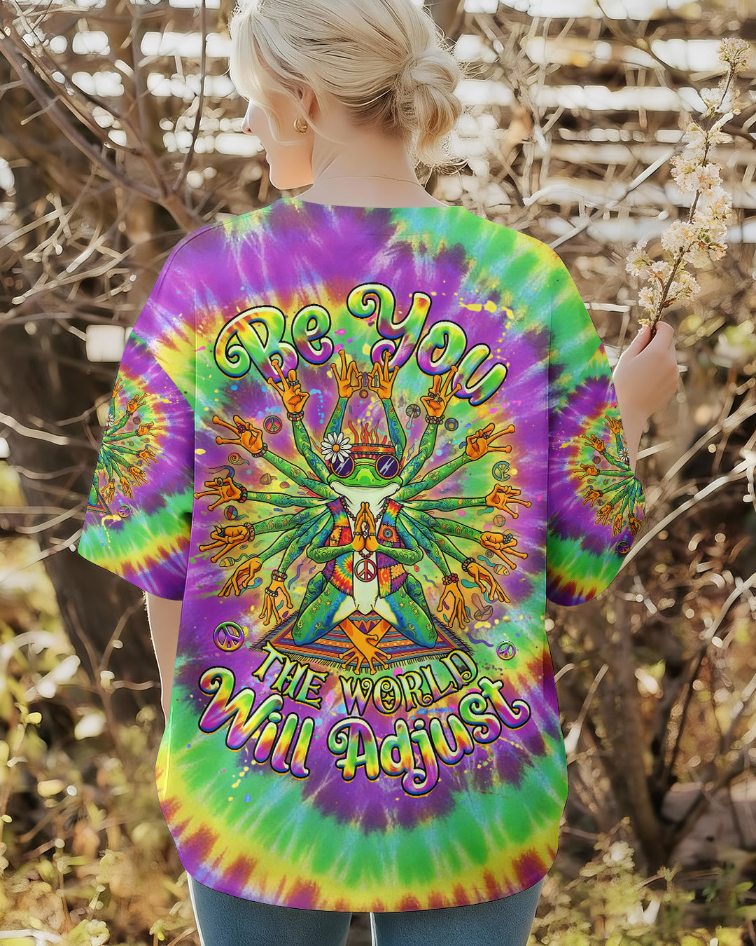 BE YOU THE WORLD WILL ADJUST FROG ALL OVER PRINT - YHHG3112251