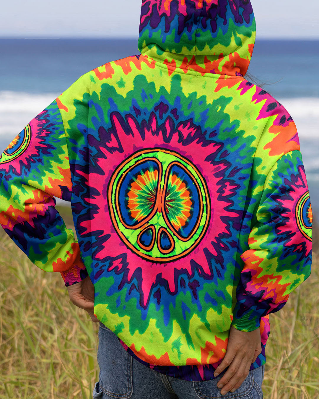 NEON TRIPPY PEACE ALL OVER PRINT - YHHN0801262
