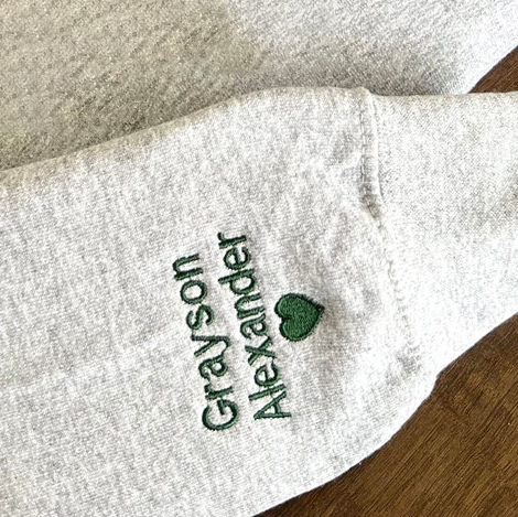 Valentine Personalized Embroidered Couple Outline Photo Instagram Theme Hoodie Sweatshirt T-Shirt