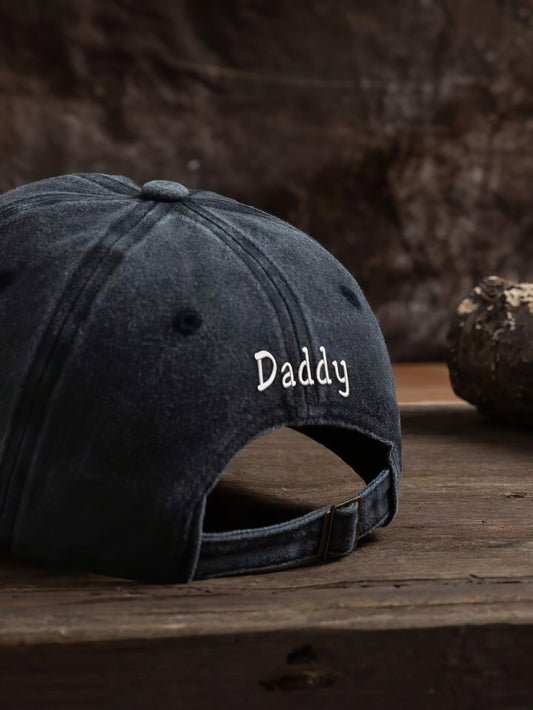 Father's Day Personalized Embroidered The Man The Myth The Legend Papa Dyed Cap