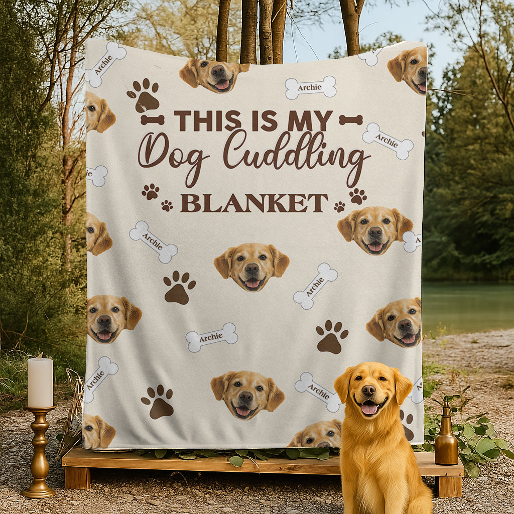 Personalized Pet Photo This Is My Pet Cuddling Soft Blanket
