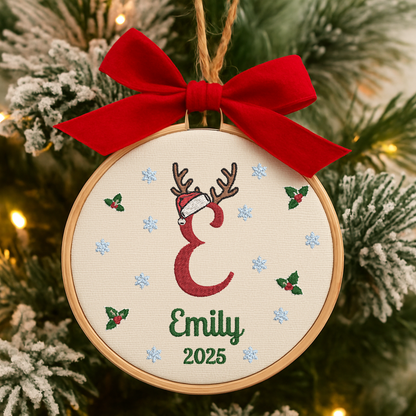 Chrristmas Personalized Name Embroidery Ornament Christmas Tree Decoration