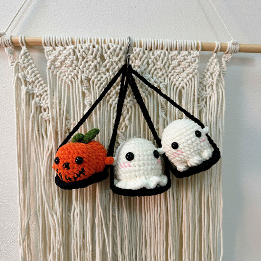Halloween Crochet Plush Set – Handmade Cute Charms