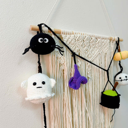 Halloween Crochet Garland – Handmade Hanging Decoration